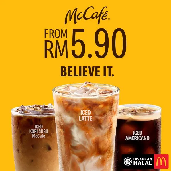McCafé coffee at McDonald's Malaysia