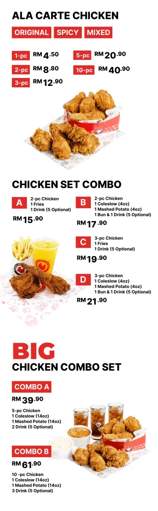 D’Apple Fried Chicken Combo Sets