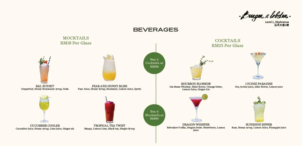Drinks Menu