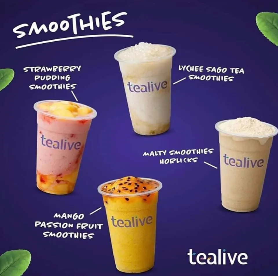 Fruit Smoothie Menu