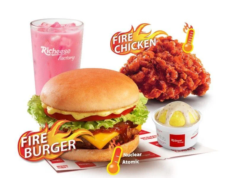 Richeese Factory Burger Menu