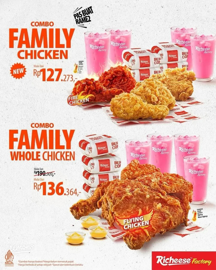 Richeese Factory Half Chicken Menu