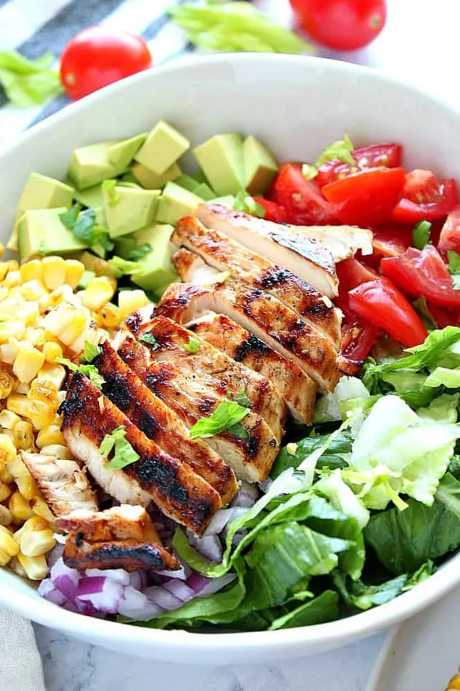 easy grilled chicken salad menu